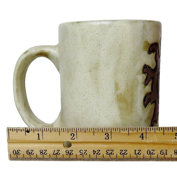 Handcrafted Mara Mexico Ceramic Coffee Tea Mug with Sun Face Design 4"tall EUC - Picture 10 of 11